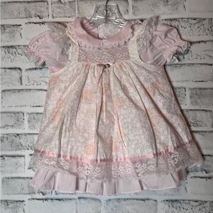 Vintage Bryan Pink Lace Baby Dress size 24 months‎